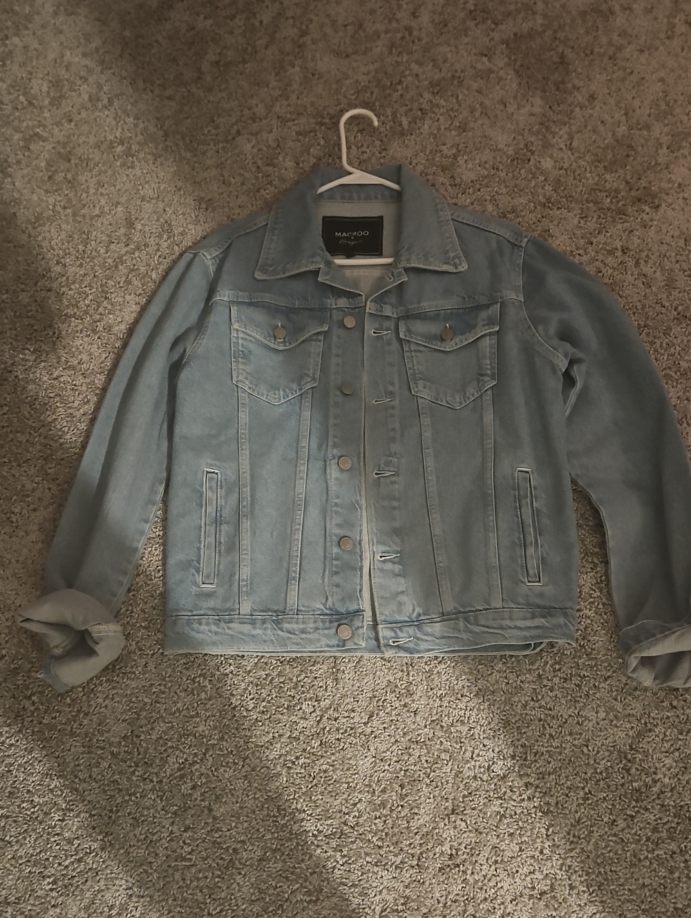 Maczoo Light Blue Denim Shirt Jacket From Borgata.very Well Made Jacket.